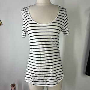 Rag & Bone black and white stripe scoop neck modal tee size medium